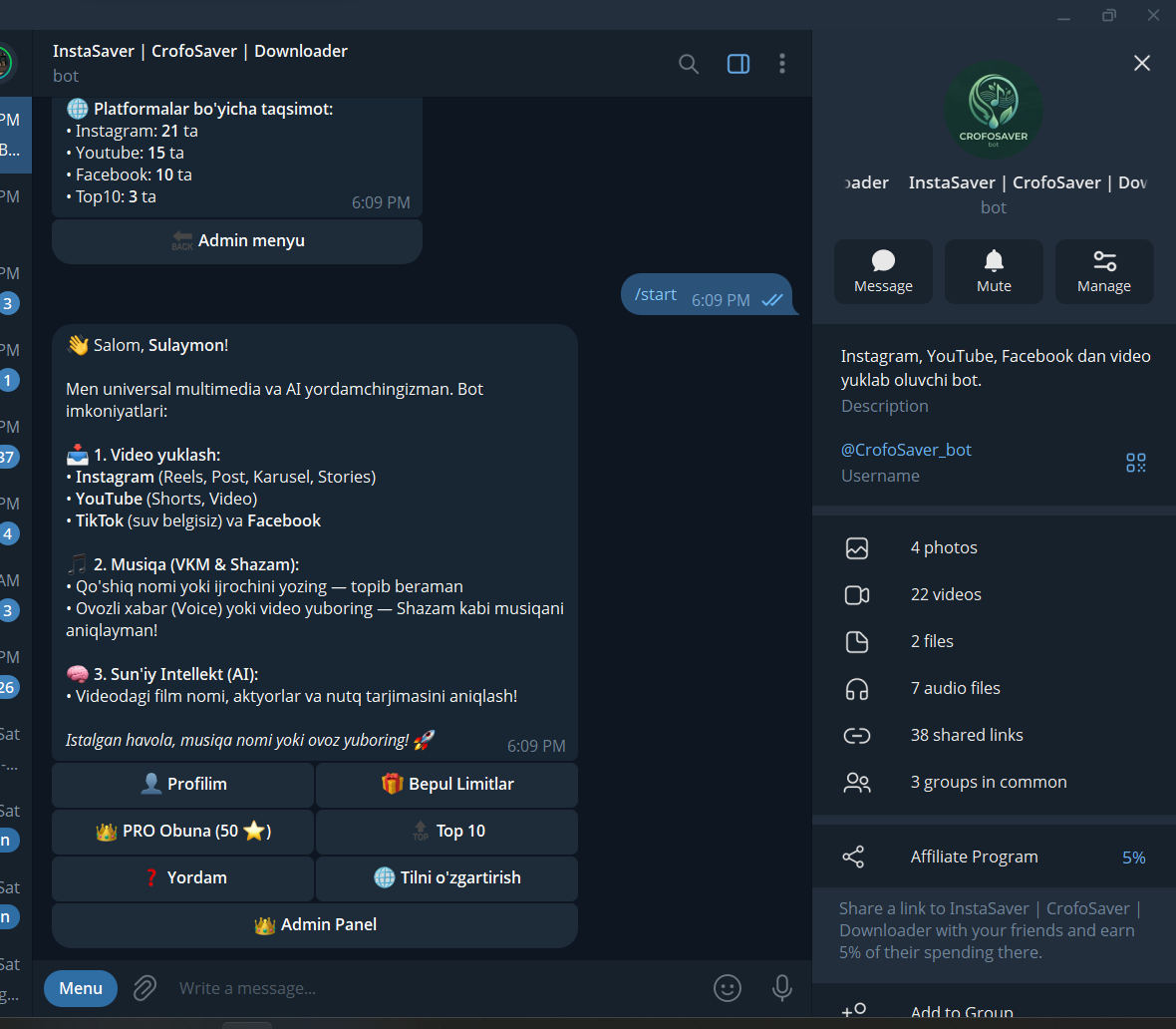 CrofoSaver Bot